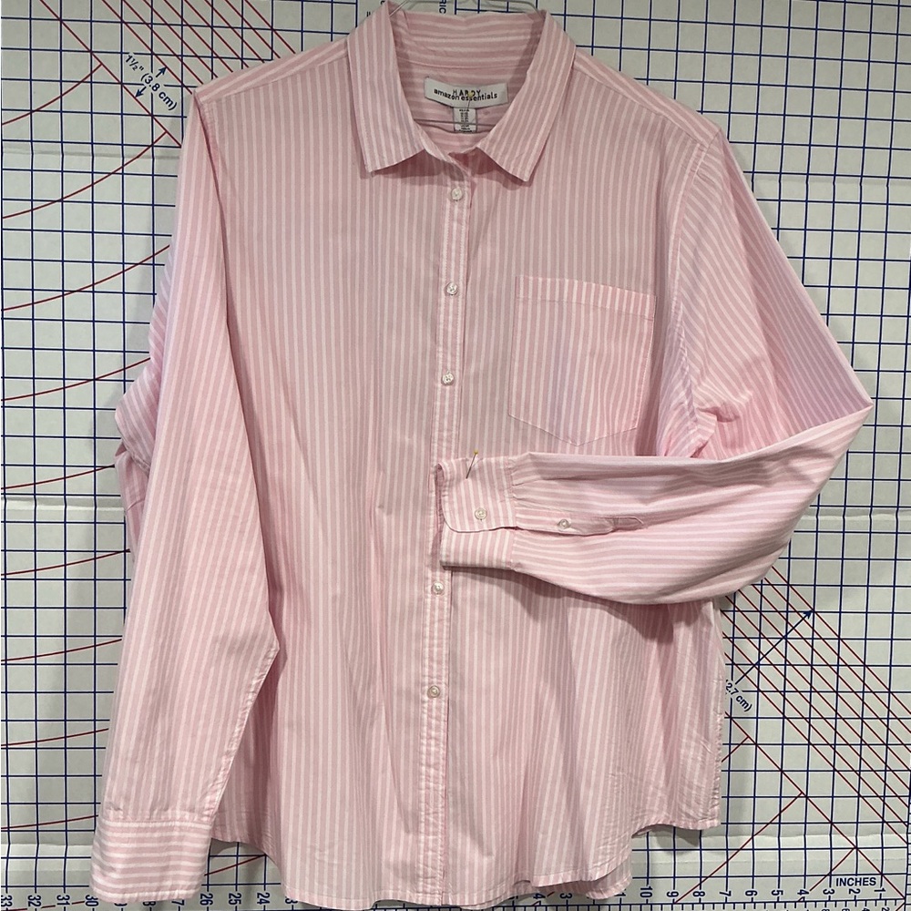 Amazon Essentials Pink Blouse Lightweight Cotton